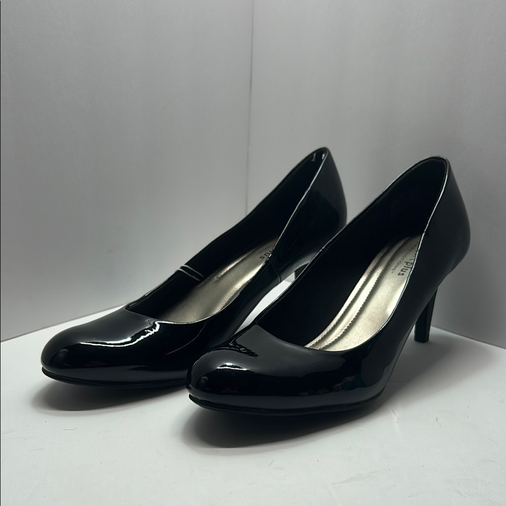 Dexflex Comfort Shiny Black Heels - Picture 2 of 3